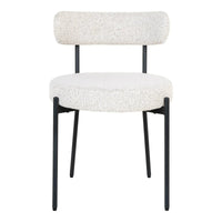 House of Nordic Set van 2 - Eetkamerstoel Badalona - Bouclé Wit