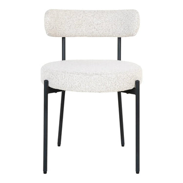 Set van 2 - Eetkamerstoel Badalona - Bouclé Wit