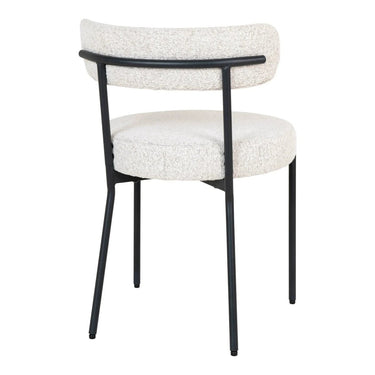 Set van 2 - Eetkamerstoel Badalona - Bouclé Wit