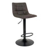 Set van 2 - Middelfart Barkruk - microvezel grijs - 43 cm breed - Mooier Thuis