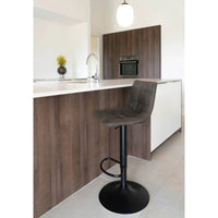House of Nordic Set van 2 - Middelfart Barkruk - microvezel grijs