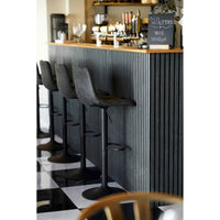 House of Nordic Set van 2 - Middelfart Barkruk - microvezel grijs - Mooier Thuis