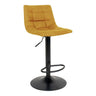 Set van 2 - Middelfart Barkruk - Velvet mosterdgeel - 43 cm breed - Mooier Thuis