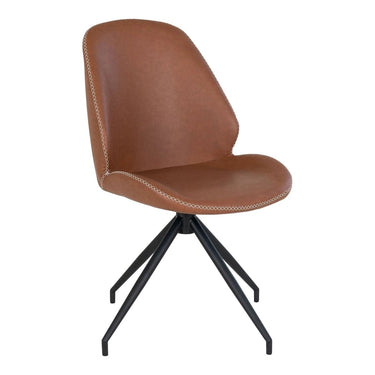 Set van 2 - Eetkamerstoel Monte Carlo - Draaibaar - Kunstleer Bruin
