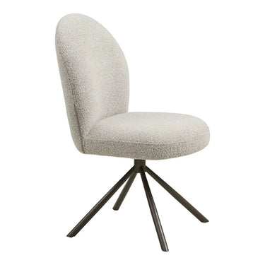 Eetkamerstoel Lana - Draaibaar - Bouclé Beige