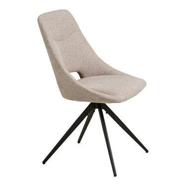 Set van 2 - Eetkamerstoel Dokka - Draaibaar - Stof Beige