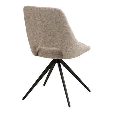 Set van 2 - Eetkamerstoel Dokka - Draaibaar - Stof Beige