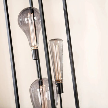 3-flammige Stehlampe, schwarz