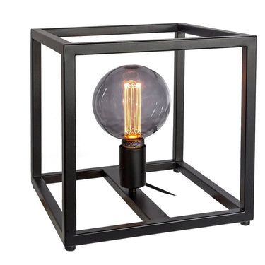 Schwarze Tischlampe 28 cm