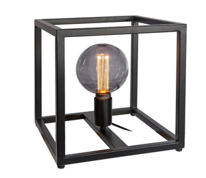 Schwarze Tischlampe 28 cm