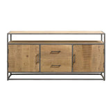 Staande TV-meubel Lagoon - Mangohout Naturel - 165 cm - naturel en bruin - Mooier Thuis