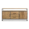 Staande TV-meubel Lagoon - Mangohout Naturel - 165 cm - naturel en bruin - Mooier Thuis