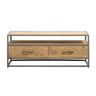 Staande TV-meubel Lagoon - Mangohout Naturel - 120 cm - naturel en bruin - Mooier Thuis