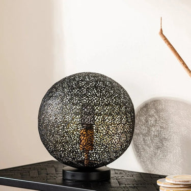 Schwarze Tischlampe 30 cm
