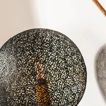 Schwarze Tischlampe 30 cm