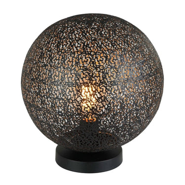 Schwarze Tischlampe 30 cm