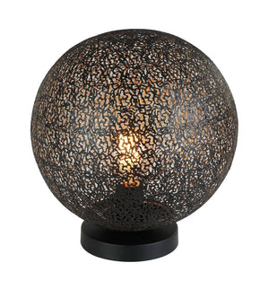 Schwarze Tischlampe 30 cm