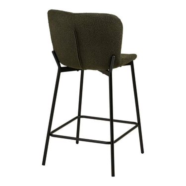 Set van 2 - Maceda Barkruk - Bouclé donkergroen