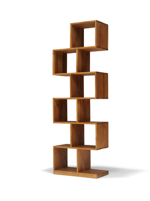 Regal ZIG-ZAG - Mangoholz Natur - 60x30x180 cm