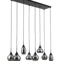 Hanglamp 8-lichts met smoke glas - Mooier Thuis