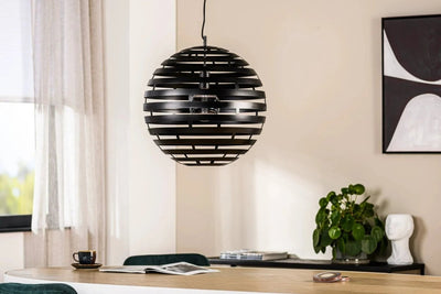 Pendelleuchte 50 cm, schwarzes Metall