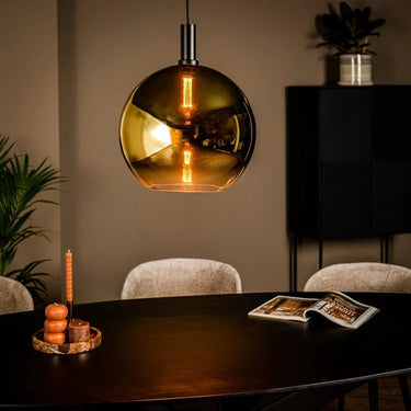 Hanglamp met glazen gouden bol Ø40