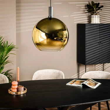 Hanglamp met glazen gouden bol Ø40