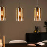 Hanglamp 4-lichts met warm goud glas hanglamp met buisvorm - 15 cm breed - Mooier Thuis