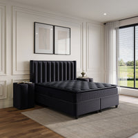 Opbergboxspring Blackpearl Antraciet – 180x210 cm