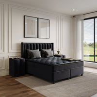 Opbergboxspring Blackpearl Antraciet – 180x220 cm