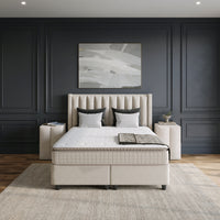 Opbergboxspring Blackpearl Beige – 160x200 cm