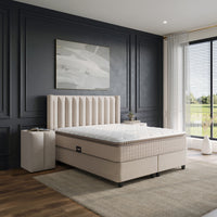 Opbergboxspring Blackpearl Beige – 180x200 cm