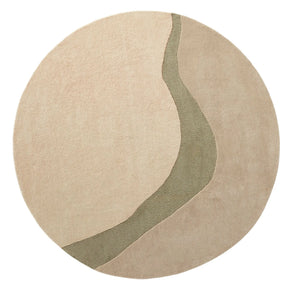 Vloerkleed Figari round Kaki Ø 200 cm