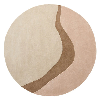 Vloerkleed Figari round Oudroze Ø 240 cm