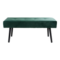 House of Nordic Skiby zitbankje fluweel groen 100 cm - Mooier Thuis