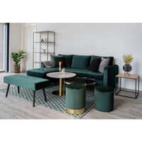 House of Nordic Skiby zitbankje fluweel groen 100 cm