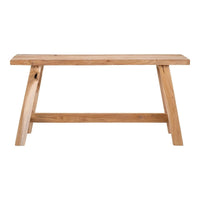 House of Nordic Barcelona halbankje van teakhout naturel 90 cm - Mooier Thuis