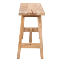 Barcelona halbankje van teakhout naturel 90 cm - afbeelding 2
