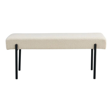 Swindon-Bank mit Bouclé-Stoffbezug – weiß, 100 cm