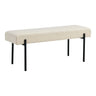 Swindon zitbankje met bouclé-stof - wit 100 cm - 36 cm breed - Mooier Thuis