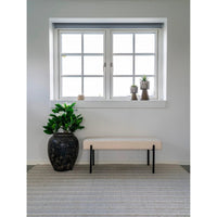 House of Nordic Swindon zitbankje met bouclé-stof - wit 100 cm