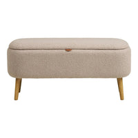 Harlow Opbergbankje Bouclé Beige - afbeelding 2