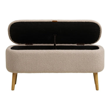 Harlow Bouclé Beige Aufbewahrungsbank