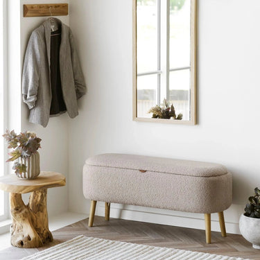 Harlow Bouclé Beige Aufbewahrungsbank