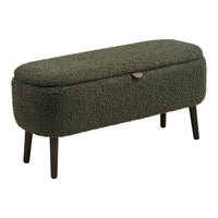 Harlow Opbergbankje Teddy Groen 95 cm