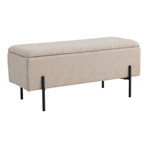 Watford Aufbewahrungsbank Bouclé Teddy Stoff Beige
