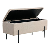 House of Nordic Watford Opbergbank Bouclé Teddy-stof Beige