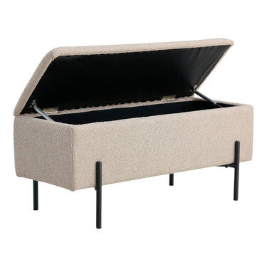 Watford Aufbewahrungsbank Bouclé Teddy Stoff Beige