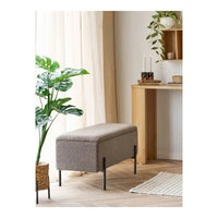 House of Nordic Watford Opbergbank Bouclé bruin - Mooier Thuis