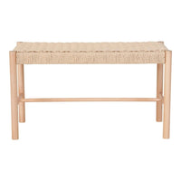 House of Nordic Banc zitbankje van rotan naturel 80 cm